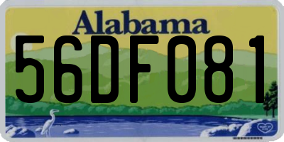 AL license plate 56DF081
