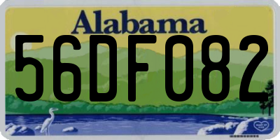 AL license plate 56DF082