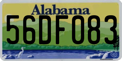 AL license plate 56DF083