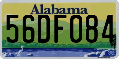 AL license plate 56DF084