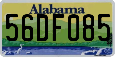 AL license plate 56DF085