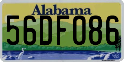 AL license plate 56DF086
