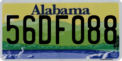 AL license plate 56DF088