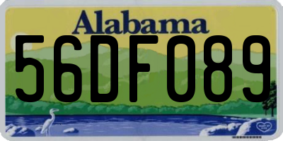 AL license plate 56DF089