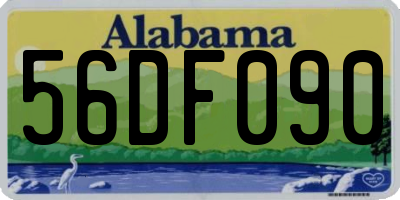 AL license plate 56DF090