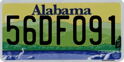 AL license plate 56DF091