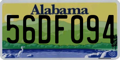 AL license plate 56DF094