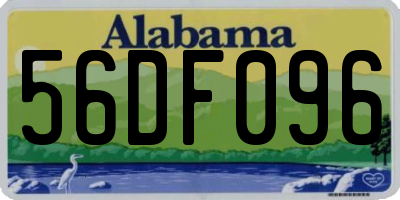 AL license plate 56DF096