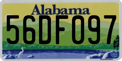 AL license plate 56DF097