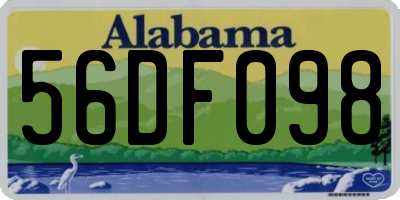 AL license plate 56DF098