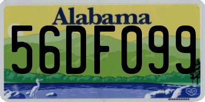 AL license plate 56DF099