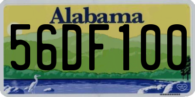 AL license plate 56DF100