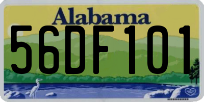 AL license plate 56DF101