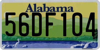 AL license plate 56DF104