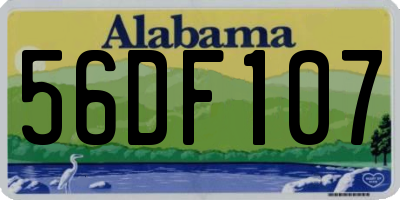 AL license plate 56DF107