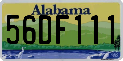 AL license plate 56DF111