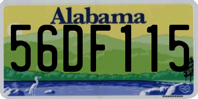 AL license plate 56DF115