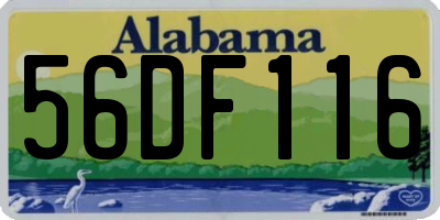 AL license plate 56DF116