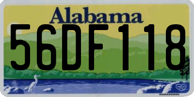 AL license plate 56DF118