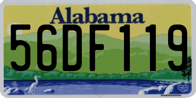 AL license plate 56DF119