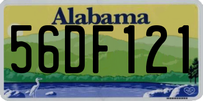 AL license plate 56DF121