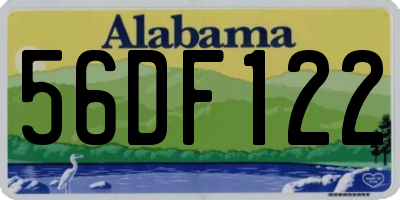 AL license plate 56DF122