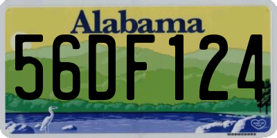 AL license plate 56DF124