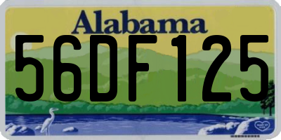 AL license plate 56DF125