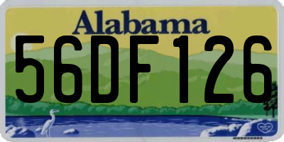 AL license plate 56DF126