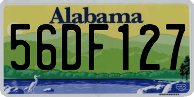AL license plate 56DF127