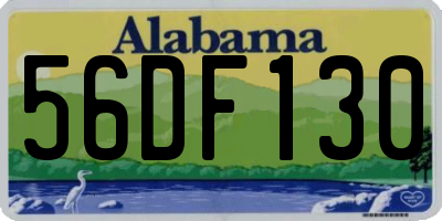 AL license plate 56DF130