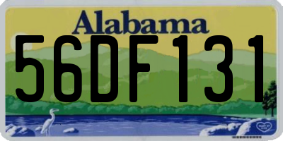 AL license plate 56DF131