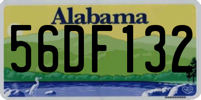 AL license plate 56DF132