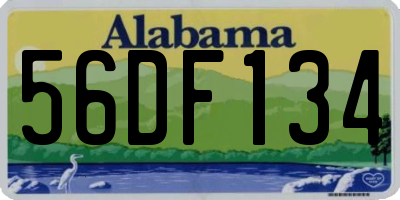 AL license plate 56DF134