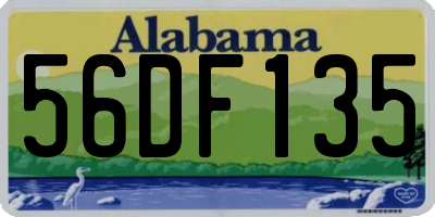 AL license plate 56DF135