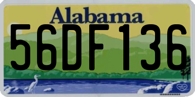 AL license plate 56DF136