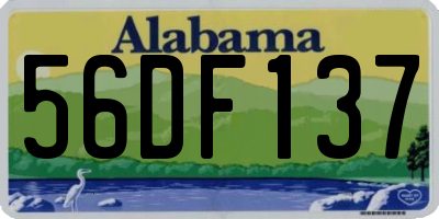 AL license plate 56DF137