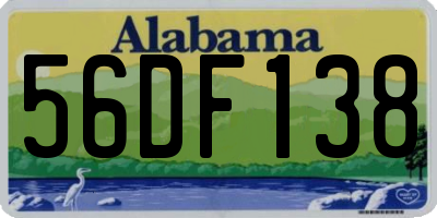 AL license plate 56DF138