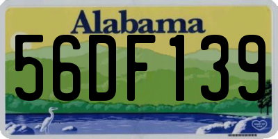 AL license plate 56DF139