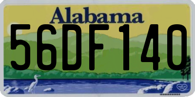 AL license plate 56DF140