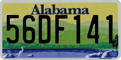 AL license plate 56DF141