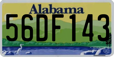 AL license plate 56DF143