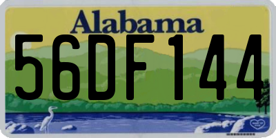 AL license plate 56DF144