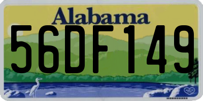 AL license plate 56DF149