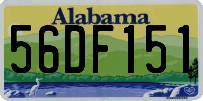 AL license plate 56DF151