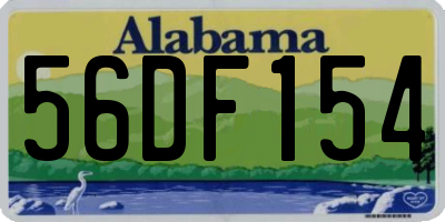 AL license plate 56DF154