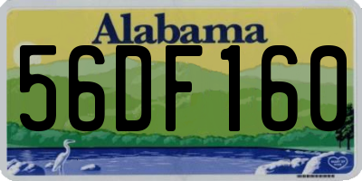 AL license plate 56DF160