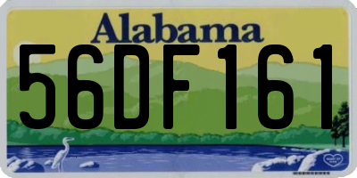 AL license plate 56DF161