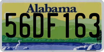 AL license plate 56DF163