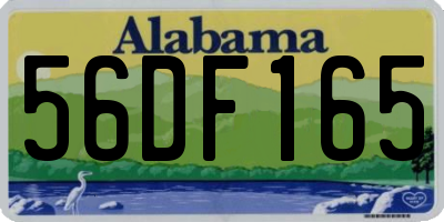 AL license plate 56DF165